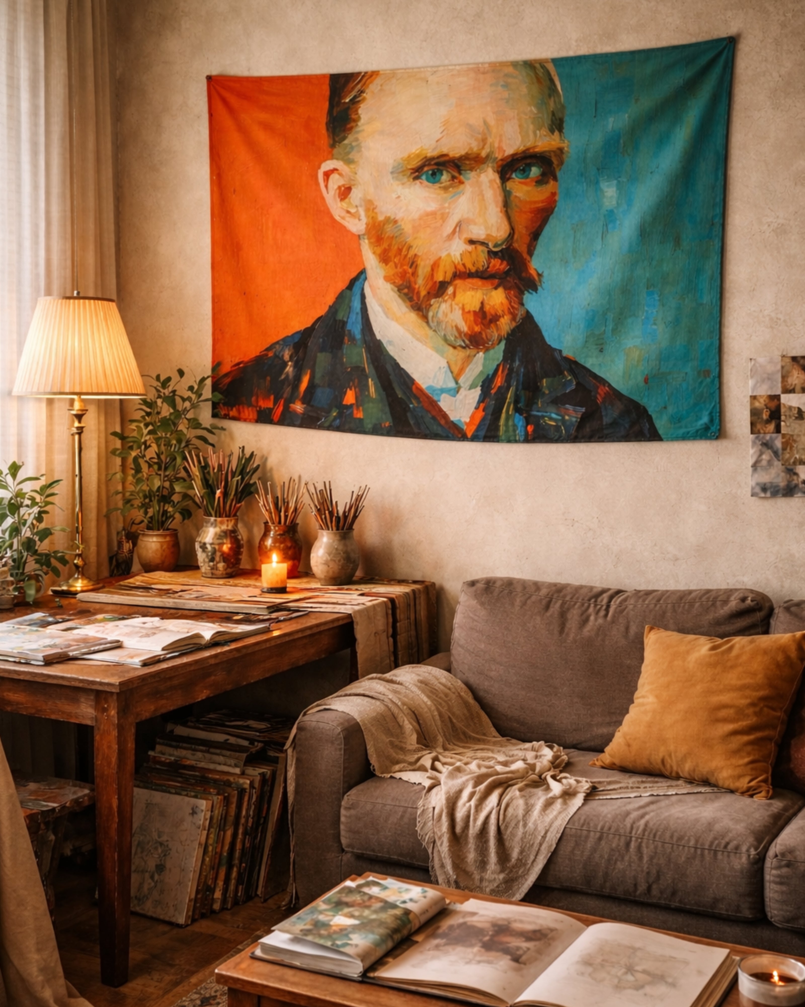 Walltale™  Van Gogh Duvar Halısı – Dekoratif Duvar Örtüsü