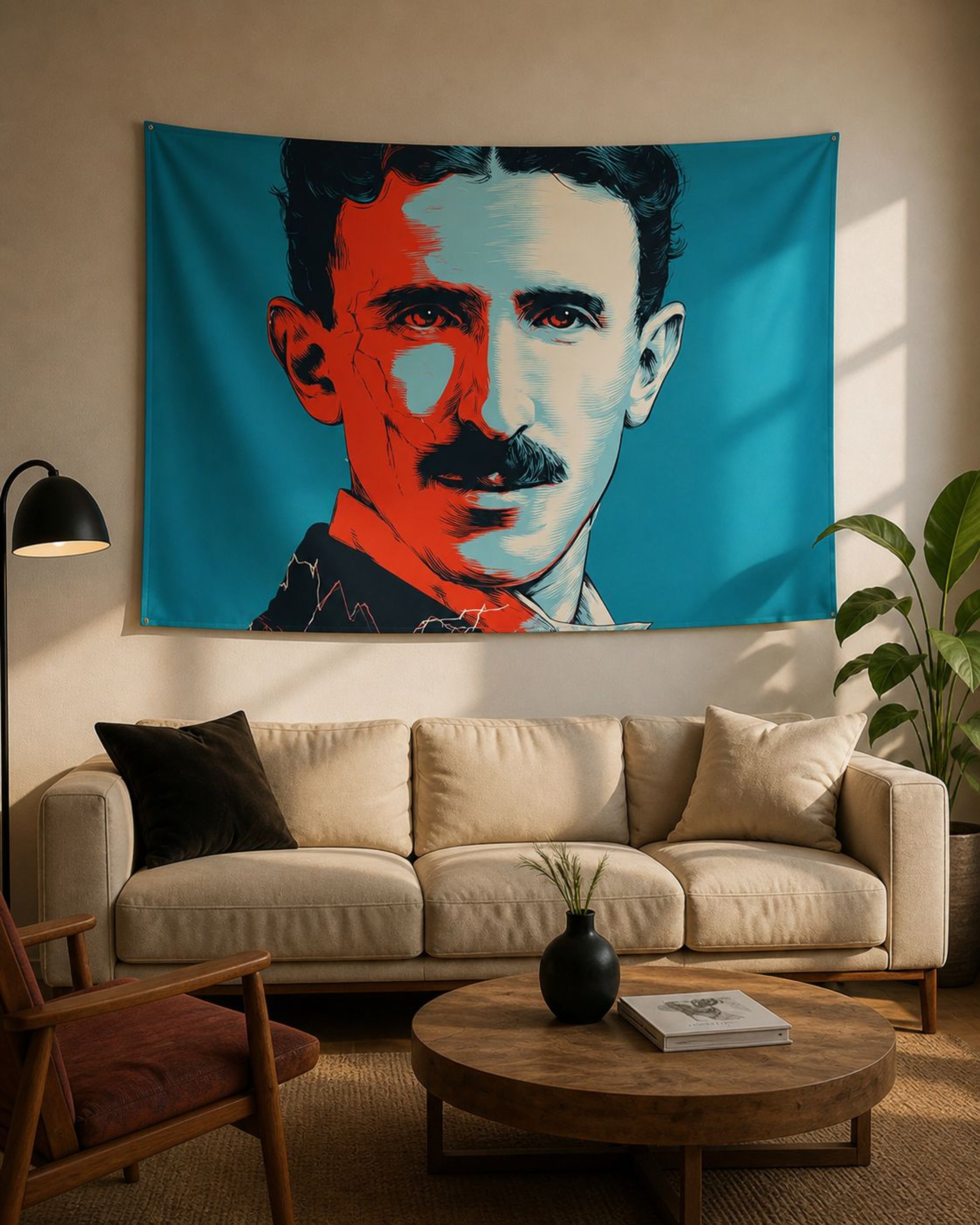 Walltale™ Tesla Duvar Halısı – Dekoratif Duvar Örtüsü