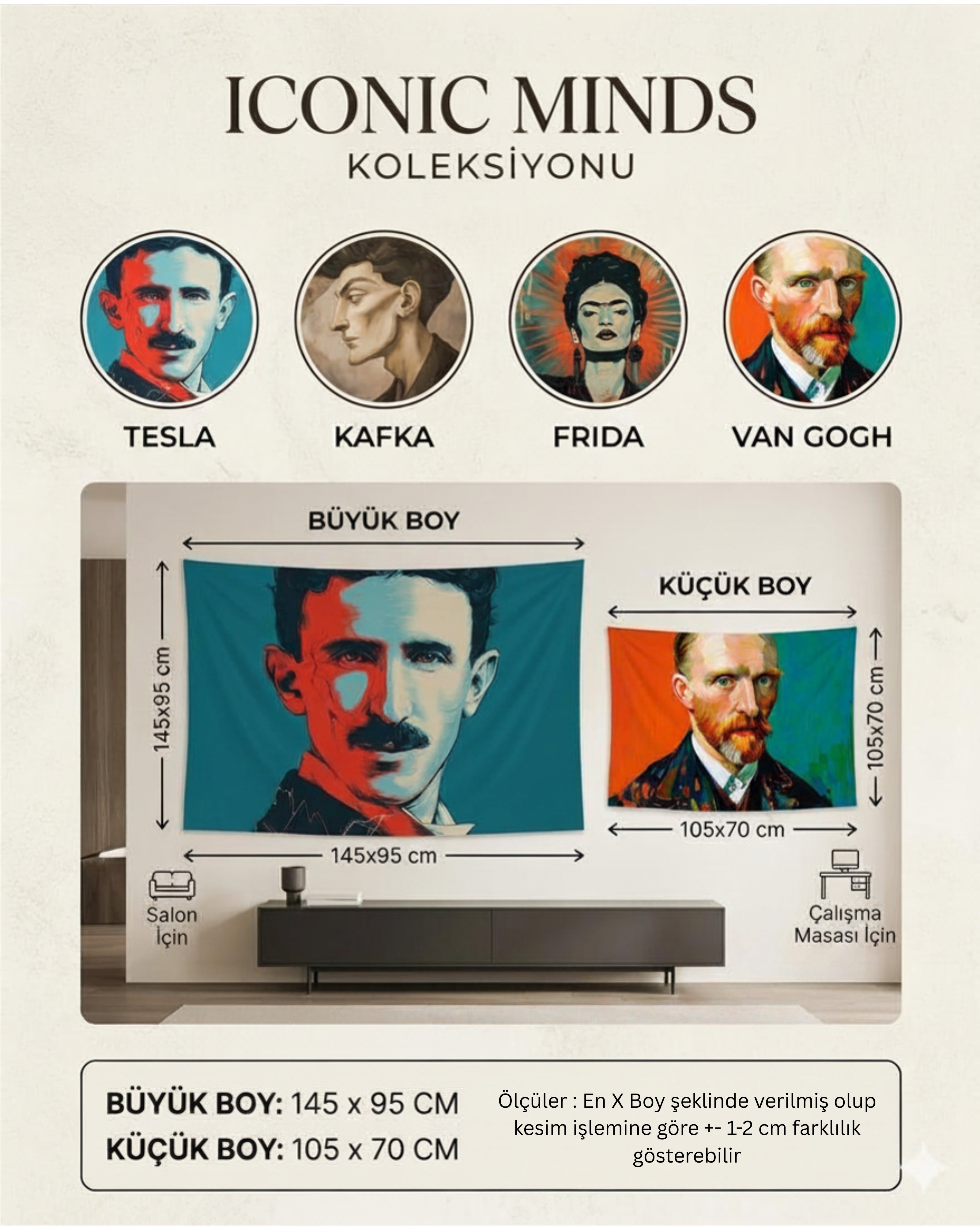 Walltale™  Van Gogh Duvar Halısı – Dekoratif Duvar Örtüsü